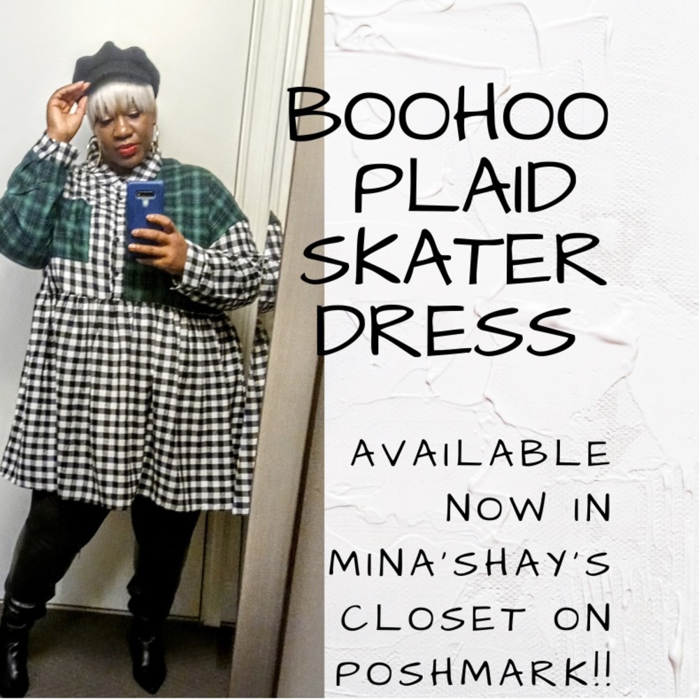 Boohoo plus size skater dress